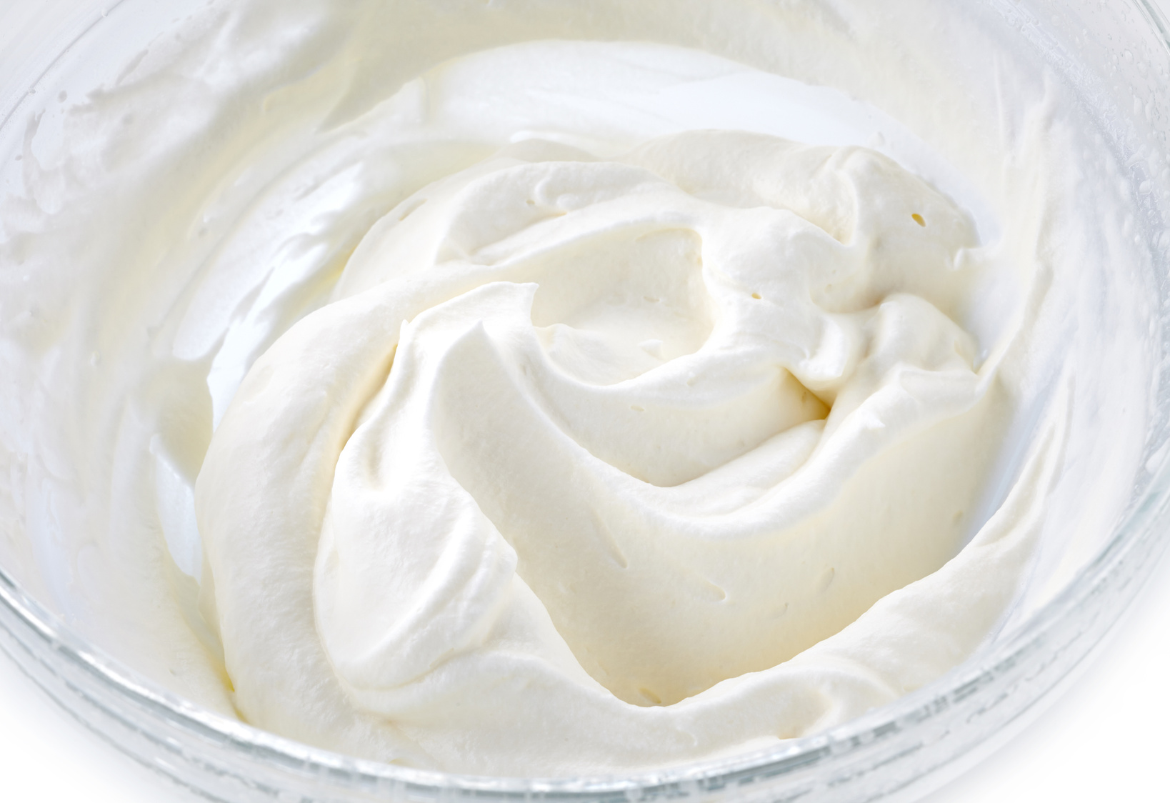 bowl of whipped cream